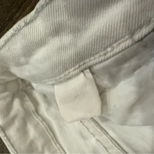 Zara Women’s White Hi-Rise Straight Jeans Size 2 Ankle Length Raw Hem Edge thumbnail 5