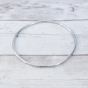 Vintage Bracelet Simple Silver Tone 8.5" thumbnail 6