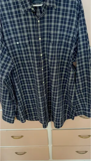 Polo by Ralph Lauren Whitfield Men’s XL Blue Plaid - Button Front Shirt 100% Cotton thumbnail 6