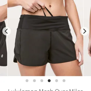 LULULEMON Mesh Over Miles Run Shorts BLACK 3" Running Yoga Swift Ultra Size 4 thumbnail 6