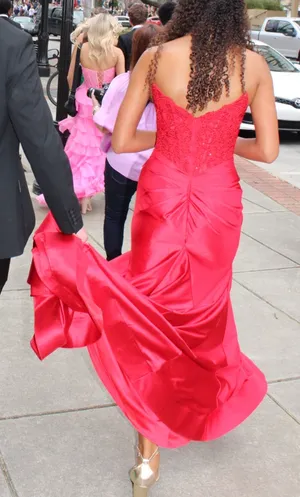 Sherri Hill Red Prom Dress thumbnail 4