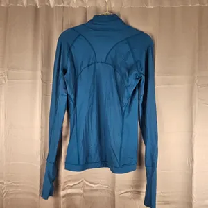 Lululemon Womens Pitch Blue It's Rulu‎ Run Long Sleeve 1/4 Zip Pullover 6 8 thumbnail 2