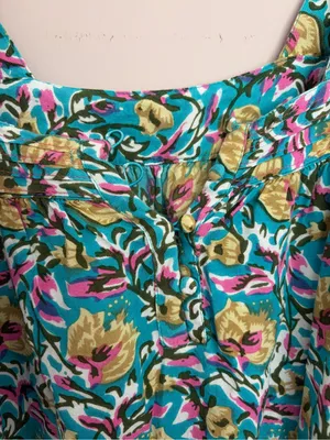 Natural Life Kate Pleated Tank Top Turquoise Small thumbnail 4