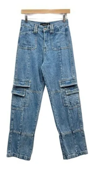 Lioness High Waisted Cargo Pockets Jeans size XS thumbnail 2
