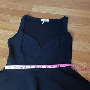 NLY ONE Black Sweetheart Neck Skater Mini Dress Size S Sleeveless Fit Flare thumbnail 8