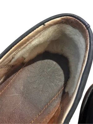 UGG Australia Anila Slip on Winter Clog Shoes Womens Size 6 Black Leather EUC thumbnail 8