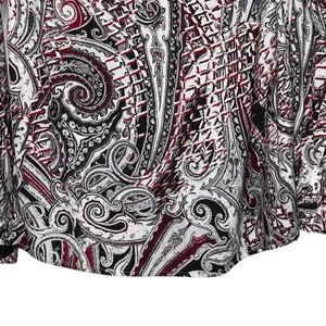 White House Black‎ Market Blouse Size Medium White Multi Floral Beaded Neckline thumbnail 5