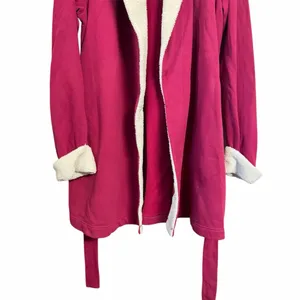Victorias Secret VS Womens Sz L Robe Plush Fleece Pockets Tie Waist VTG Y2K thumbnail 3
