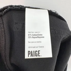 Paige Iris Skirt Size 26 Black‎ Nightingale Denim Lace Up Tie Minimalist Grunge thumbnail 4