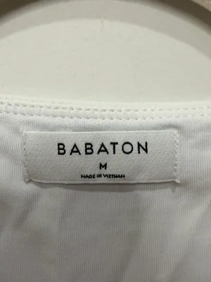 Babaton Aritzia White Sleeveless Bodysuit‎ High Neck Snap Closure Medium thumbnail 2