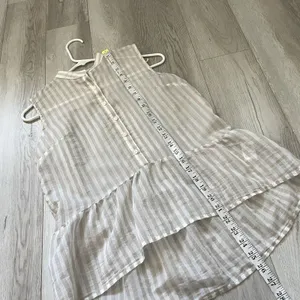 Trovata Striped Shirt sleeveless button up womens Cream (xsmall) contemporary thumbnail 7
