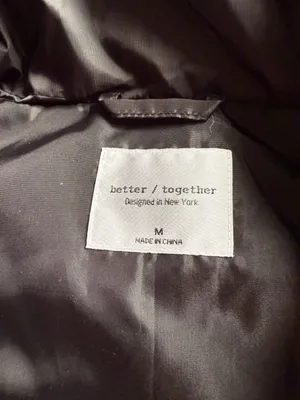 Better / Together Brown Puffer Vest with Ribbed Hem Size M thumbnail 5