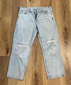 American Eagle Outfitters Light Blue High Rise Women's Jeans thumbnail 1