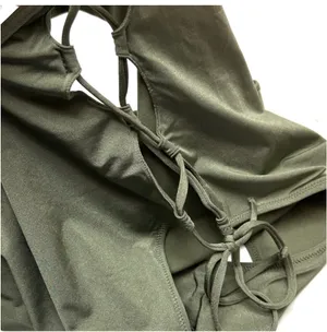 NWT Abercrombie Original Cheeky lace up tie sides one piece swimsuit size XL NEW thumbnail 5