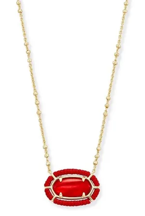 Kendra Scott Threaded Elisa Necklace in Red Illusion thumbnail 1