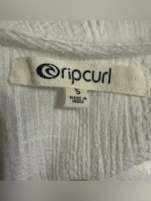 RIP CURL Lightweight Sundress Ties at Shoulders in White,‎ Small thumbnail 8