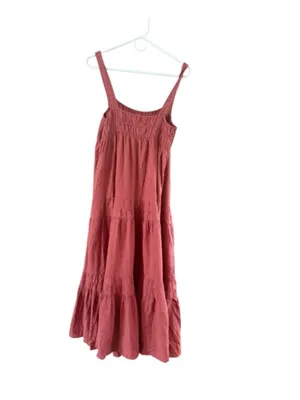 Women's J.Crew Pink Tiered Maxi Dress Size XS thumbnail 7