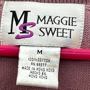 Vintage Cotton Maggie Sweet Sleeveless Knit Scalloped Scoop Neck Top Womens M thumbnail 9