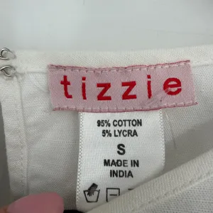 Tizzie Crochet Lace Blouse Women‎ Small White Bell Sleeve Boho Cottagecore Top thumbnail 2