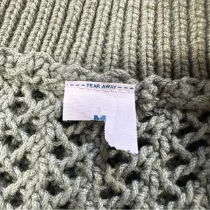 Old Navy Women’s Long-Sleeve Cropped Crochet Sweater Rib Knit Weeping Willow M thumbnail 9