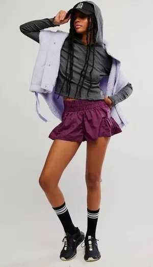 NWT Free People Movement Get Your Flirt On Black Cherry Size Large thumbnail 1