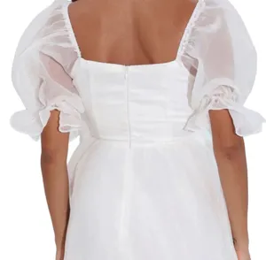 Hello Molly White Puff Sleeve Mini Dress thumbnail 4