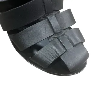 Vince Sandals Caged Strappy Nicolette Womens 5.5M Black Leather Block High Heel thumbnail 8