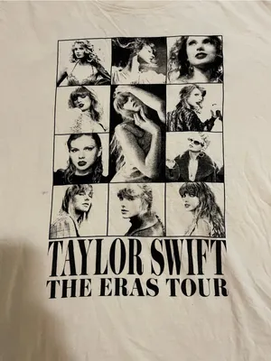 Taylor Swift The Eras Tour Collage Concert Tee Ecru Sz XL Like New thumbnail 3