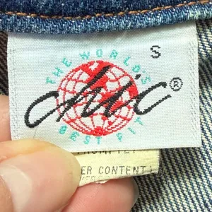 Vintage Chic Denim Trucker‎ Jacket Medium Wash Blue Cotton Womens Size Small thumbnail 4