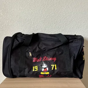 Disney Black Duffel Bag with Red and Yellow Accents thumbnail 4