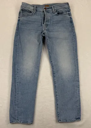 MOTHER Light Wash‎ Straight Leg Button Fly Denim Jeans Womens Size 29 High Rise thumbnail 1