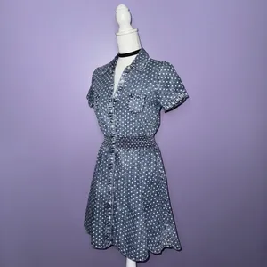 Mossimo Supply Co. Denim Polka Dot Dress thumbnail 5