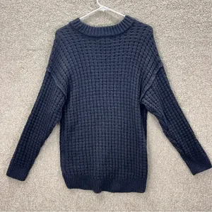 Imperfect‎ SO knit sweater fuzzy ribbed hem neck cuff casual office thumbnail 2