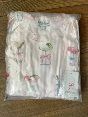 NEW P.J. Salvage Pretty Punch cocktail Pajama Set Baby Pink Stripe Size S thumbnail 12