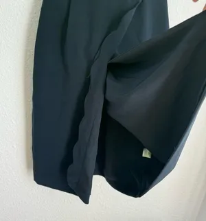 J. Crew Dress Womens Size 0 Navy Blue V Neck Scallop Crepe Wrap Surplice Sheath thumbnail 8