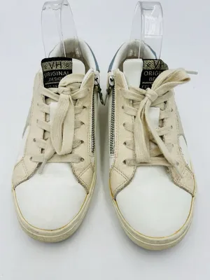 VINTAGE HAVANA Women’s Lulu Fashion Sneakers White Blush Gold Sz 5 Side Zip thumbnail 6