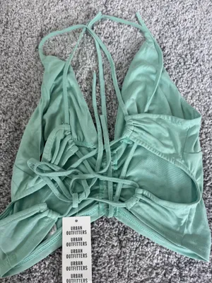 NWT urban outfitters light green crop top thumbnail 3