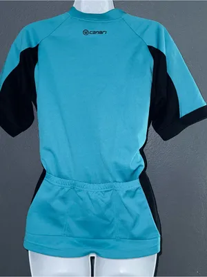 Women’s Canari Polo Black & Blue Short Sleeve Cycling Jersey Top Medium thumbnail 5