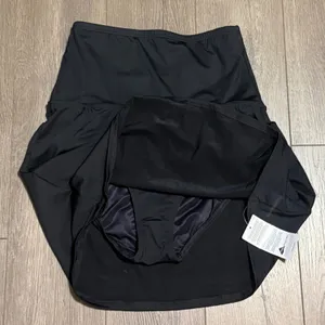 Lands End Womens Black High Waisted Swim Skirt with Built-in Brief Size 8 NWT thumbnail 3