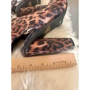 NIB: Bamboo leopard‎ print; over the knee; heels; open toe thumbnail 5