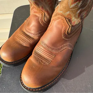 Ariat 4LR Brown Leather Western Boots Women US 6 Embroidered Cowboy thumbnail 11
