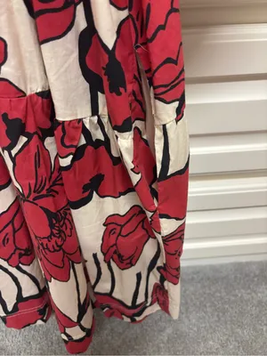 AUREUM Red and Black Floral Tiered Dress thumbnail 8