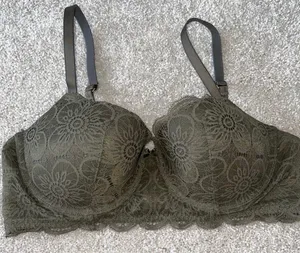 Aerie green lace demi bra thumbnail 1