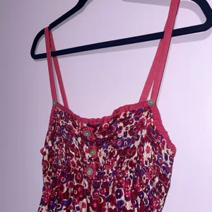 Free People Silk Babydoll Sundress Women L Pink Smocked Boho Preppy Beach Resort thumbnail 2
