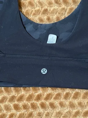 Lululemon Align Reversible Sports Bra A/B Cup Black Heritage Camo Yoga Nulu 8 M thumbnail 4