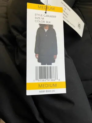 Calvin Klein Women's Black Puffer Coat with Hood Classic retail $400 thumbnail 15