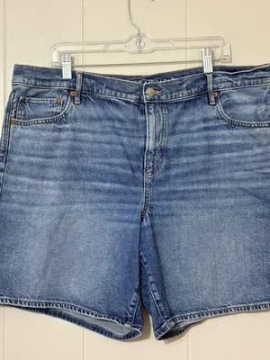 American Eagle Perfect Bermuda Shorts Women’s 16 Strigid Stretch Denim 8” Blue thumbnail 2