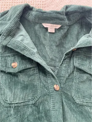 American eagle green corduroy dress thumbnail 2