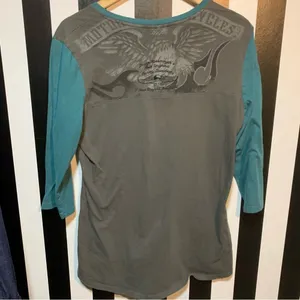 Y2K Woman’s Harley-Davidson 3/4 Sleeve Tee Shirt XXL 12/14/16 Retro Vintage thumbnail 4