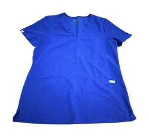 FIGS Technical Collection Size Small Casma Three Pocket Scrub‎ Top Blue #EE9-3 thumbnail 1
